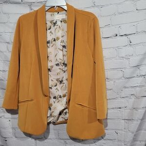Skies Are Blue Mustard Blazer